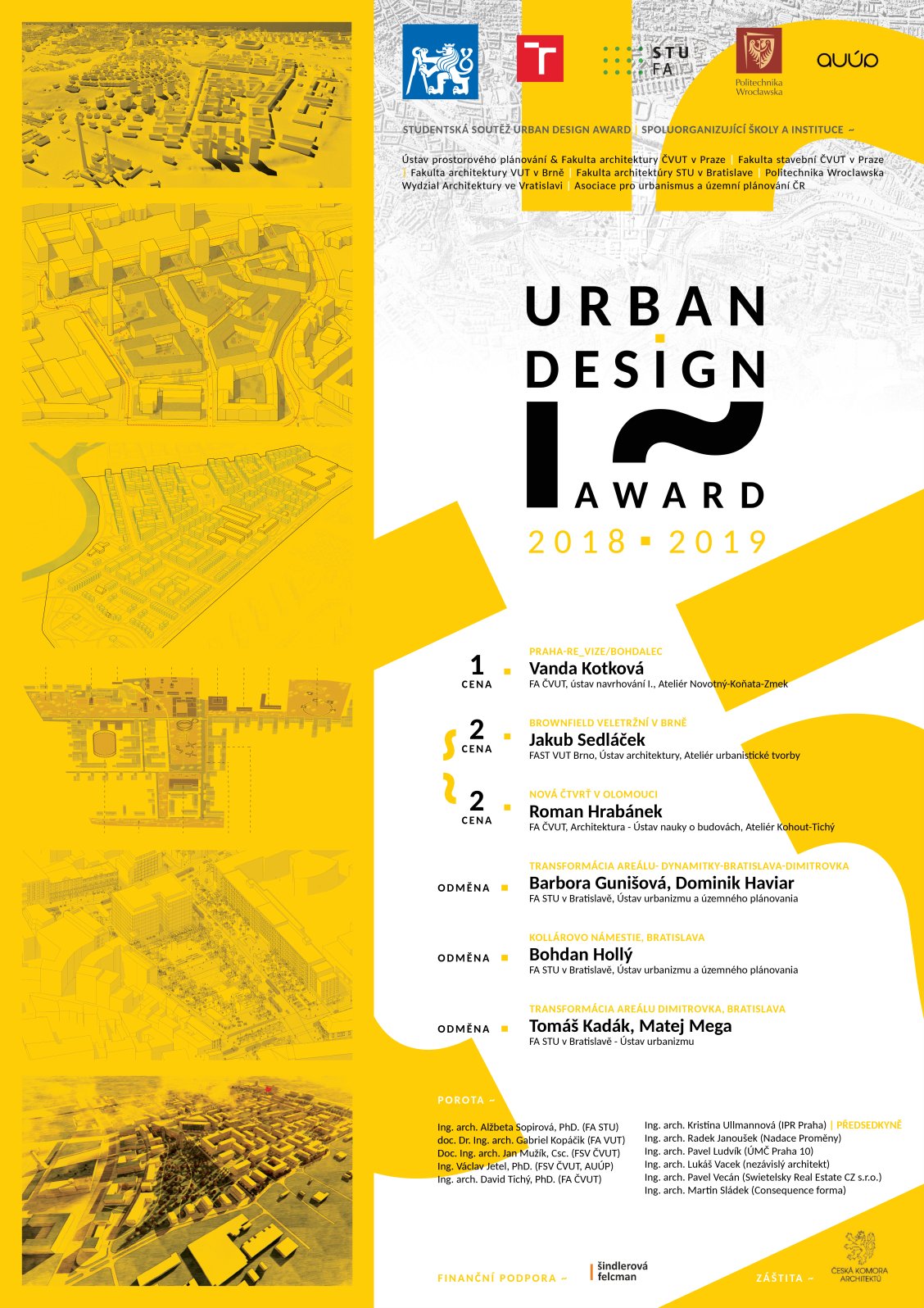 Plakát k soutěži Urban Design Award 2018/2019